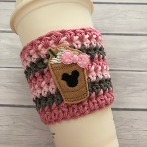 Coffee cozy, coffee sleeve, cup cozy, coffee cup cozy, crochet cup cozy, drink cozy, reusable cup sleeve, colorful coffee cozy image 3