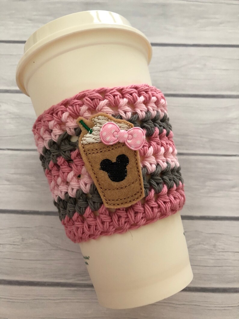 Coffee cozy, coffee sleeve, cup cozy, coffee cup cozy, crochet cup cozy, drink cozy, reusable cup sleeve, colorful coffee cozy image 3