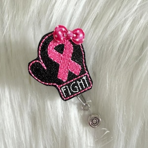 Breast cancer awareness retractable badge reel for nurses, nurses week gift