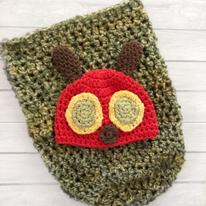 Hungry caterpillar hat and cocoon, newborn photo prop, ready to ship