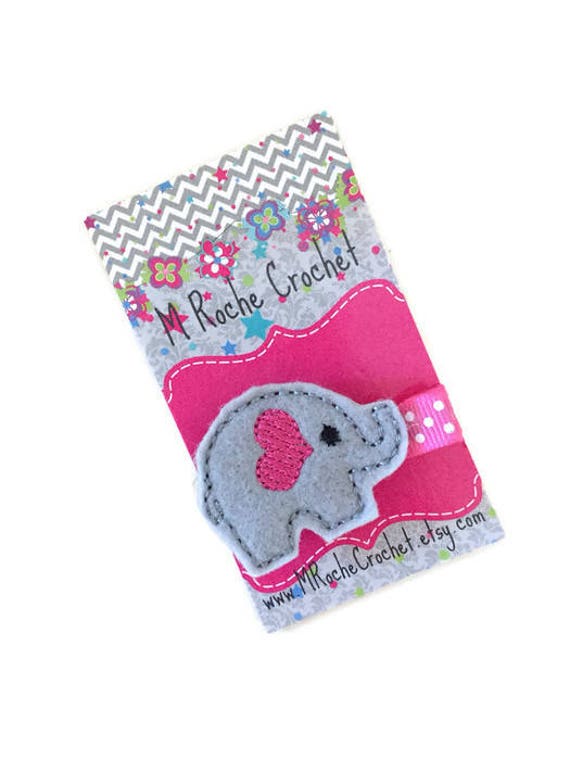 Elephant Hair Clip Elephant Zoo Hair Clip Elephant Hair Etsy