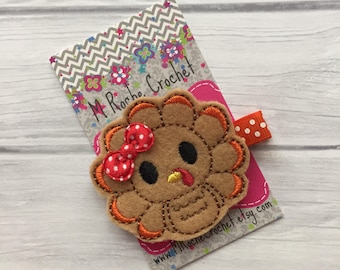Thanksgiving-Truthahn-Haarspange, Herbst-Bandschleife, Mädchen-Feiertags-Haarschmuck
