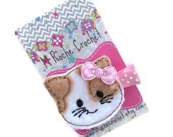 Kitty cat felt hair clip, toddler baby barrettes