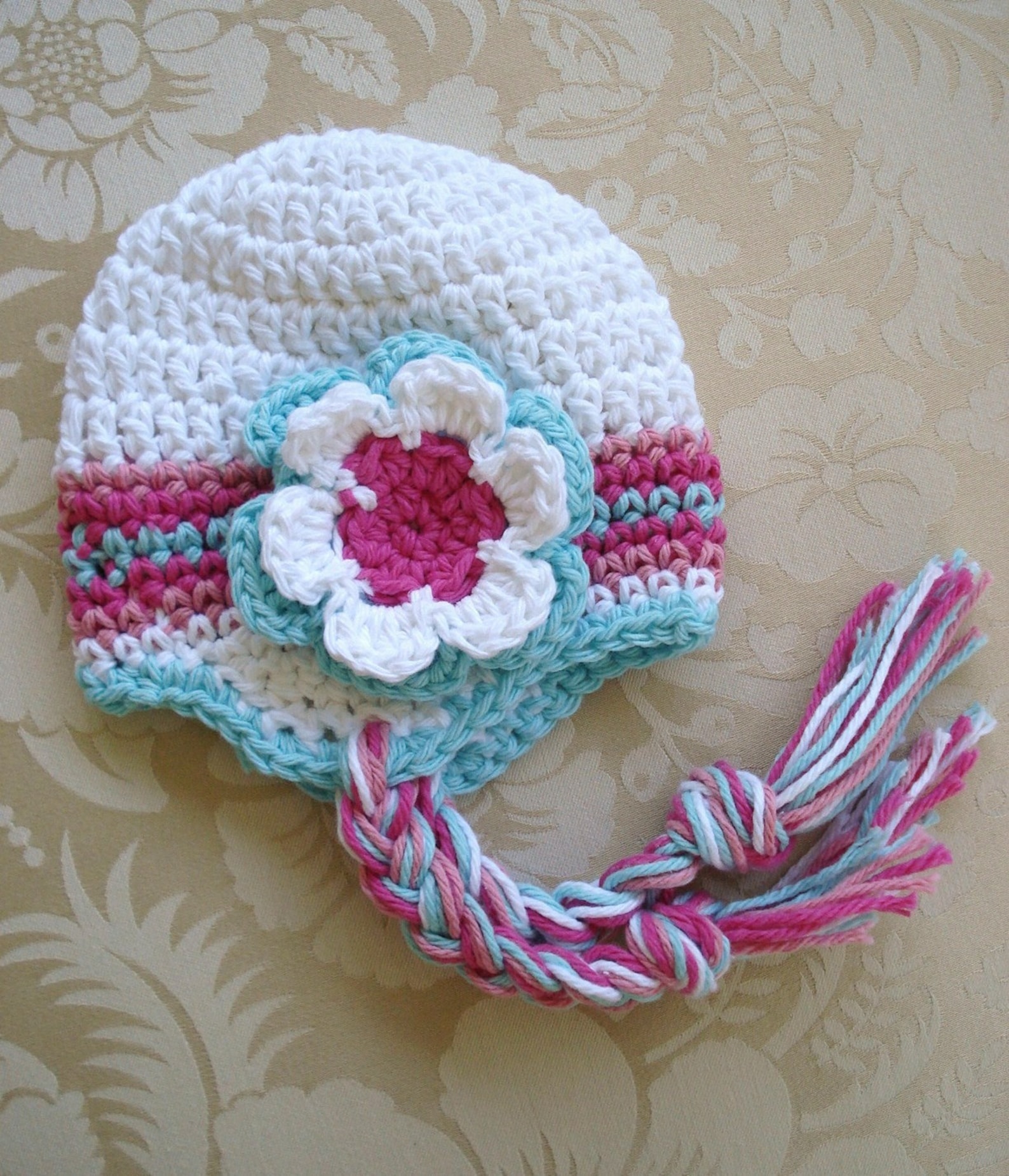 Baby Winter Hat Crochet Earflap Hat Girls Winter Hat Etsy