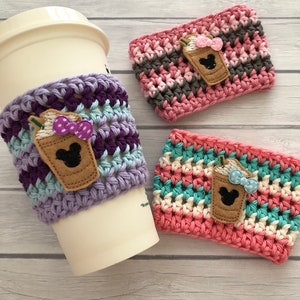 Coffee cozy, coffee sleeve, cup cozy, coffee cup cozy, crochet cup cozy, drink cozy, reusable cup sleeve, colorful coffee cozy image 8