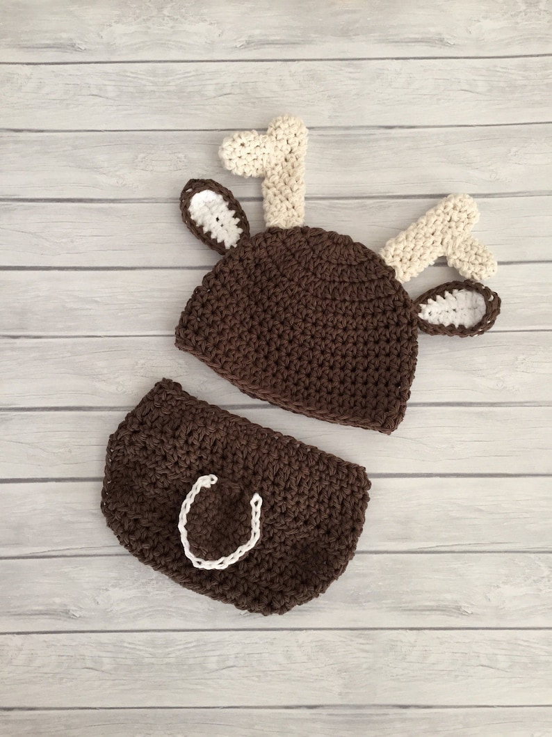 Baby Deer Hat Newborn Deer Hat Deer Hat and Diaper Cover Etsy