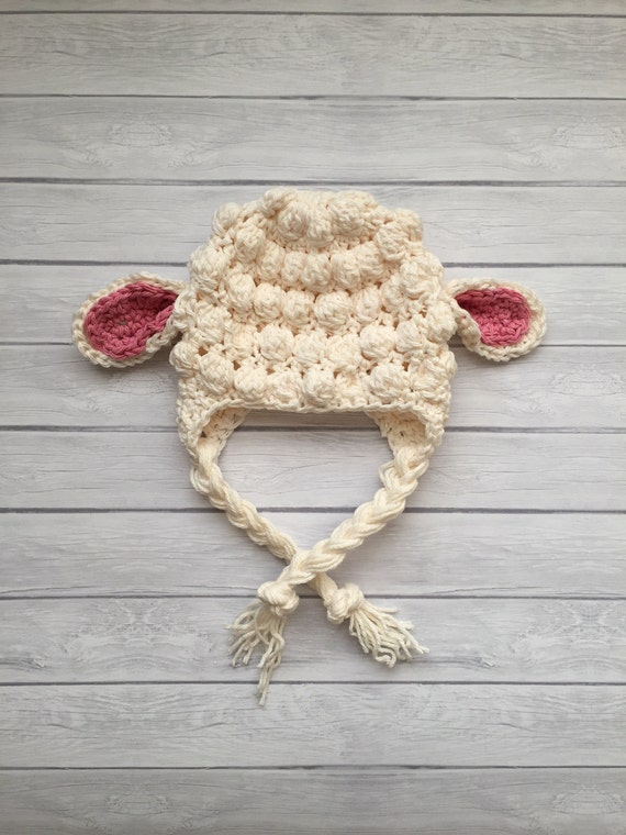 crochet lamb hat