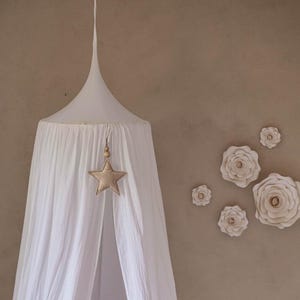 Organic Cotton Canopy: Boho Nursery Decor, Kids Play Tent