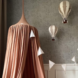 Organic Cotton Carmel Canopy: Boho Nursery Tent