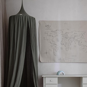 Eucalyptus Linen Canopy: Handmade Boho Nursery Decor