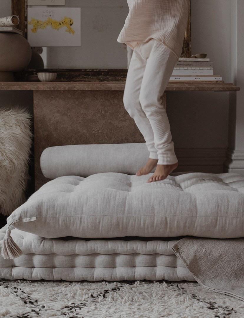 Coussin / Matelas Français En Velours Sur Mesure – 120x60cm – Multi-color – Neuf