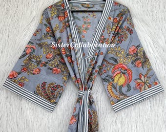 Trending Nightwear Indian Kimono: Summer Boho Cotton Robe