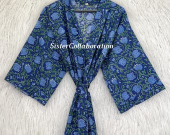 Indian Floral Party Wear Kimono Jacket: Lightweight Beach Covers Up