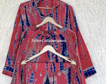 Silk Pajama Set for Women: Long Sleeve Shirt and Matching Pajama