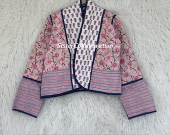 Patchwork Cotton Quilted Jacket: Bohemian Winter wear Coat