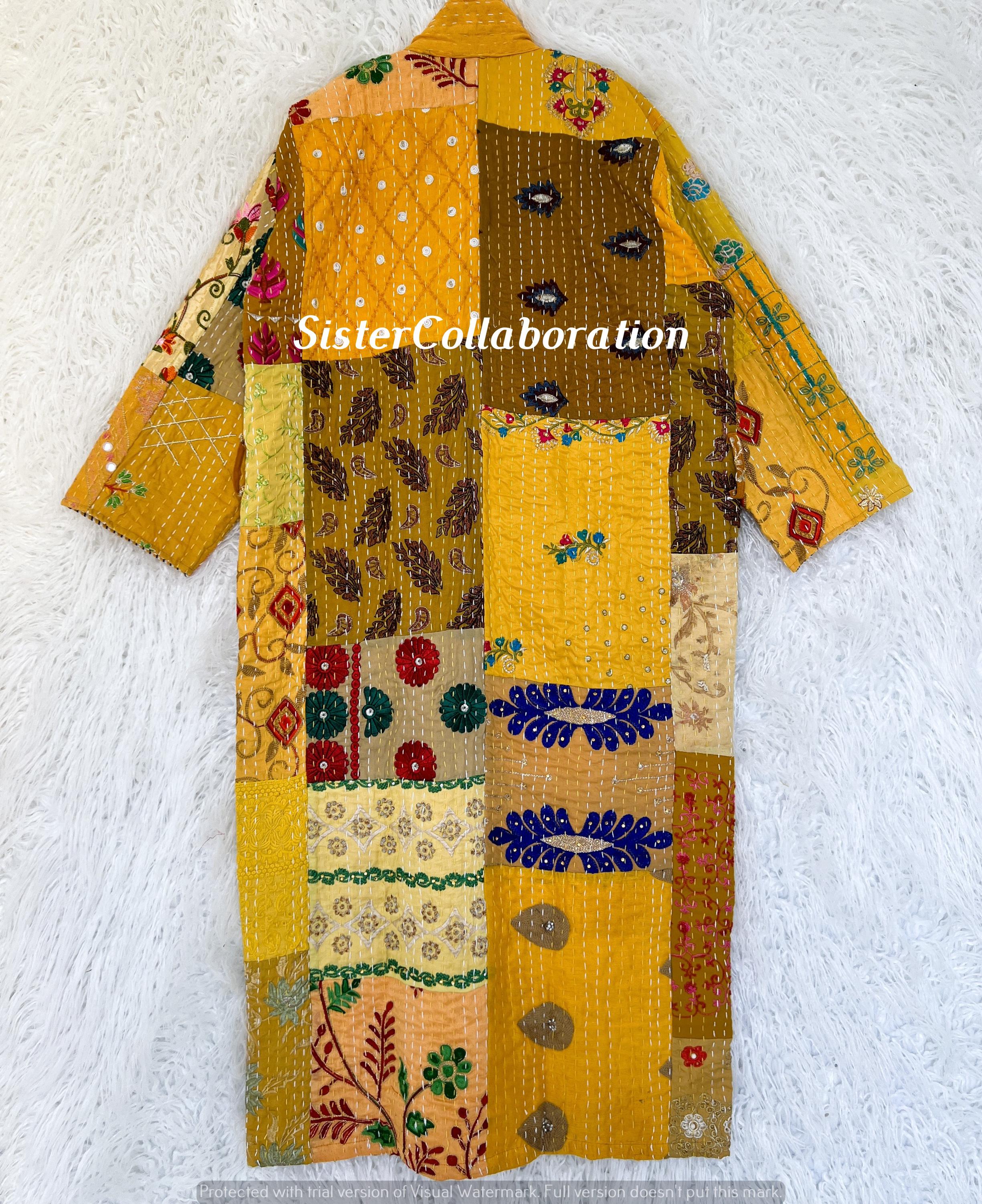 Kantha Robe Vintage Kantha Long Overcoat Jacket: Kantha Robe, Gift for Her - Etsy