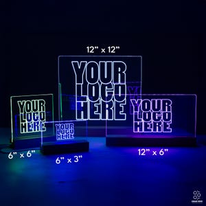 Custom LED Acrylic Sign – Personalized Engraved Logo & Design Gift for Him/Her