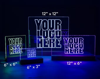 Custom LED Acrylic Sign – Personalized Engraved Logo & Design Gift for Him/Her
