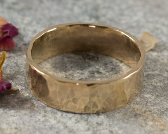 Gold Wedding Bands: A Set of his and hers 14k recycled gold wedding rings