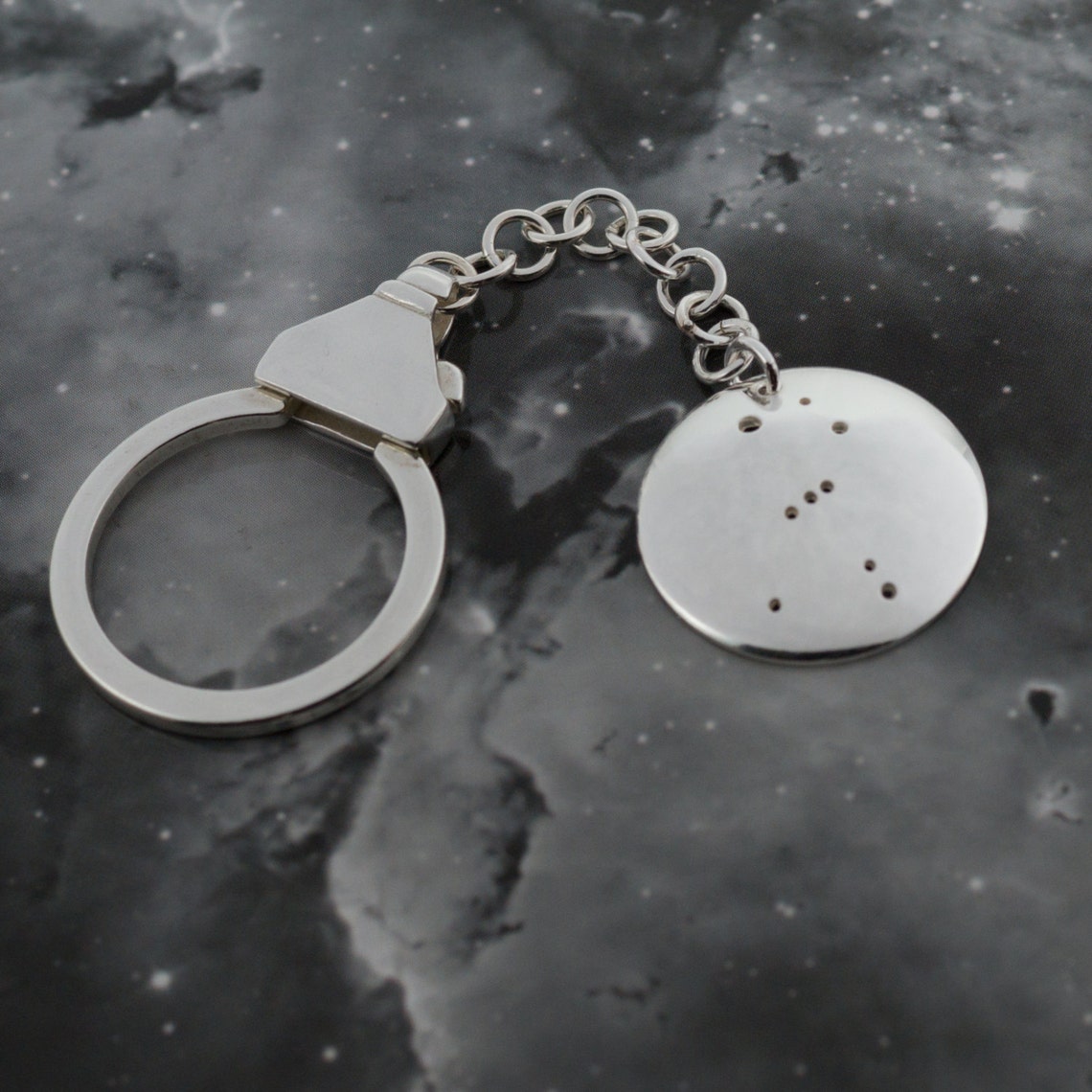 Silver Orion Keyring the Constellation of Orion on a Sterling Etsy