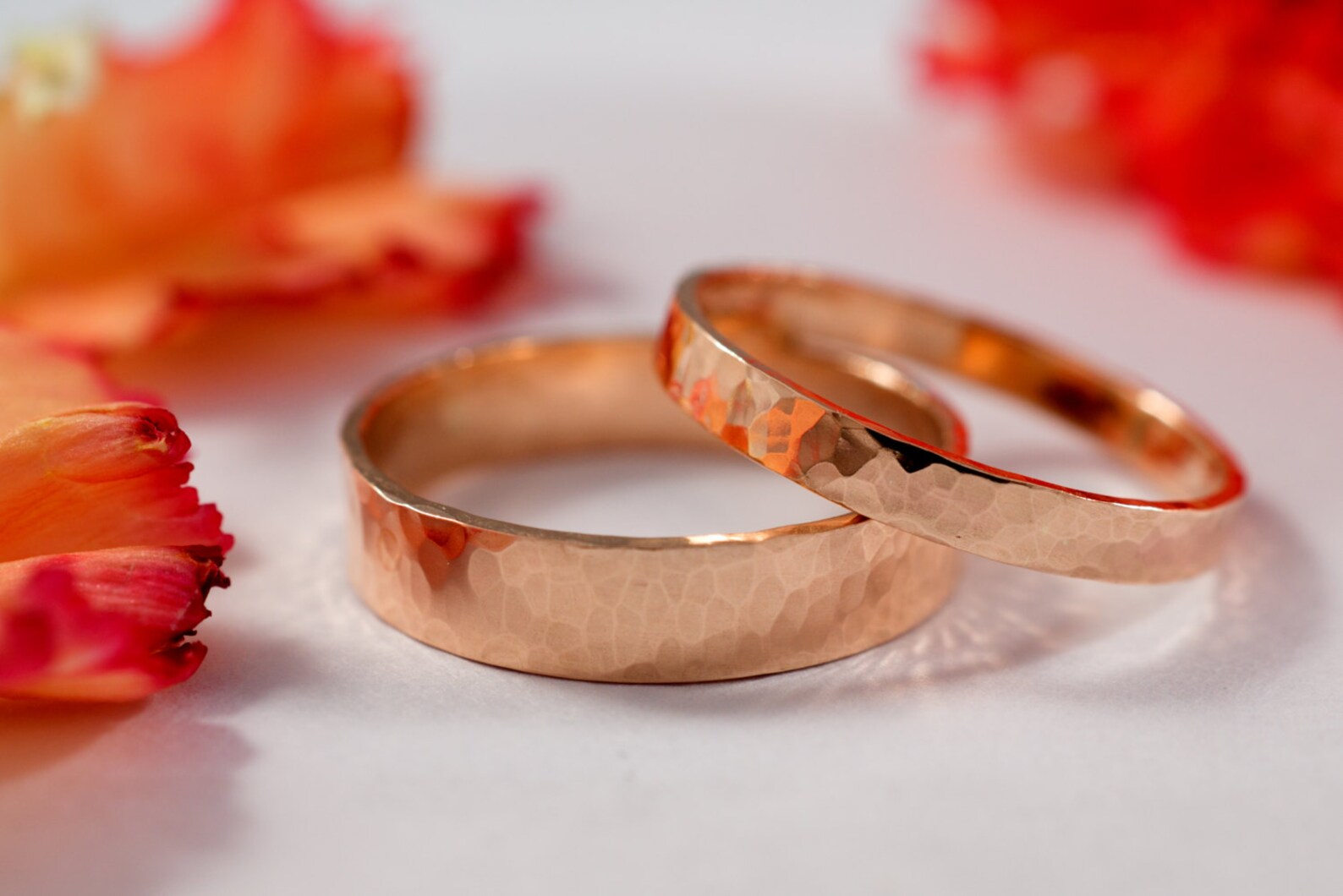 Rose Gold Wedding Band A Large 5mm Wide 9ct Rose Recycled Etsy