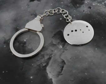 キーホルダー　スターリングシルバー スターリングシルバーの北斗七星キーホルダー：星座キーリング - Etsy 日本