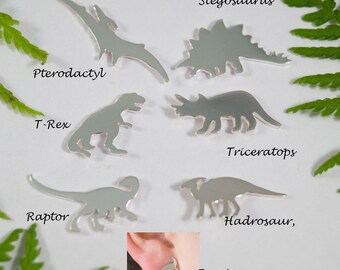 Gemelli A Dinosauro Triceratops &ndash; Cadogan &ndash; Placcato Rodio &ndash; Scatola Regalo