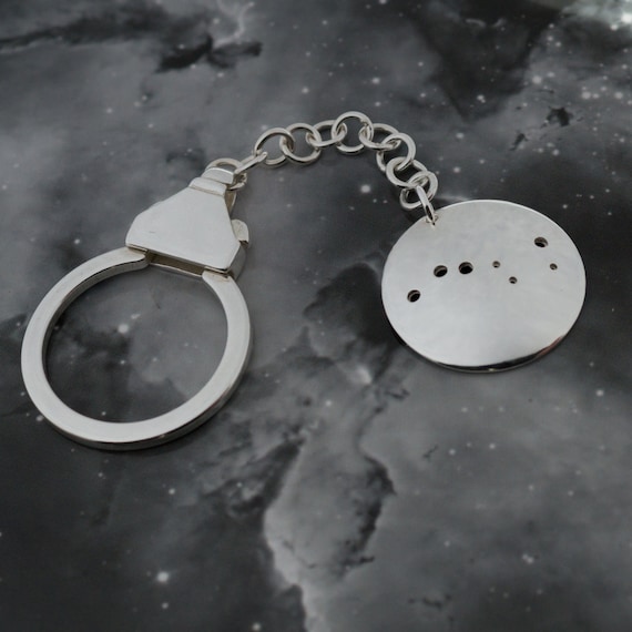 スターリングシルバーの北斗七星キーホルダー：星座キーリング - Etsy 日本