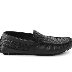 Handcrafted Men’s Leather Driving Shoes – Slip-On Calf Leather for Daily Comfort, Handmade Shoes, Mens Shoes, genuine leather, leather shoes