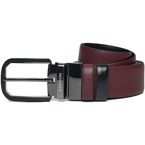 Men&#39;s Saffiano Reversible Calf Leather Handmade Belt, leather belt, mens leather belt, brown leather belt, mens belt,Genuine leather belt.