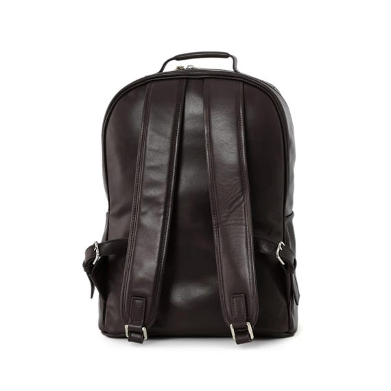 Handmade Black Large Capacity Calf Leather Backpack Bag Personalize Handmade Black Leather Backpack: Large Capacity  main image 3