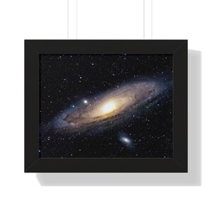 Galaxy M31 Framed Poster, Astro Photography, Astronomy Art Print, Celestial Wall Decor, Space Lover Gift, Home Office Decor, Cosmic Nebula