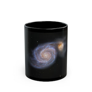 Galaxy M51 Astronomie Tasse - Weltraum Liebhaber, Kaffeetasse, himmlische Teetasse, Universum Geschenk, kosmische Küchendekoration, Astronomie Geburtstagsgeschenk