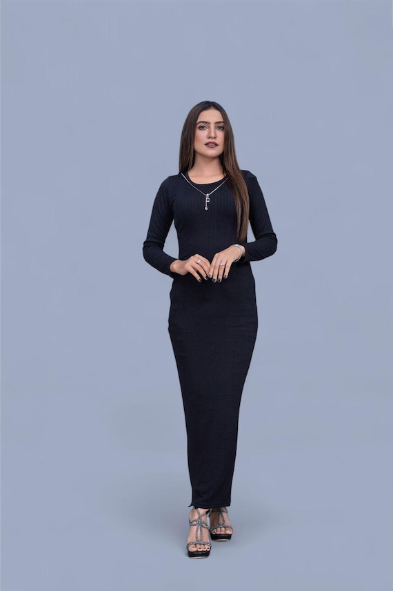 Q/S by s.Oliver gebreide bodycon jurk met wol donkerbruin | wehkamp