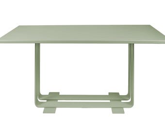 Tavolo in Metallo Verde con 4 sedie– Design Moderno Artigianale | Arredo Interno ed Esterno | Tavolo Contemporaneo Made in Italy
