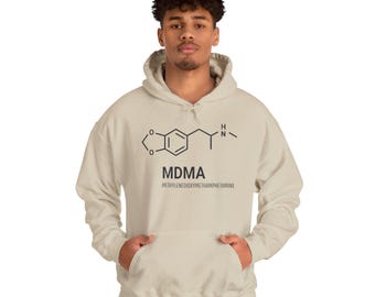 MDMA Chemistry Graphic Hoodie, Science Lover Gift