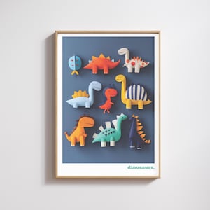 Dinosaurier Druck, Kinder Poster Dinosaurier, Kinderzimmer Kunst, Papier Dinosaurier, Lustige Dino Kunst, Jungen Schlafzimmer, Jurassic Fotokunst, Kinder Druck