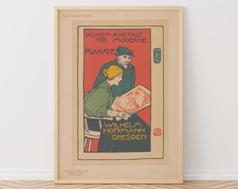 Art Nouveau Poster: Vintage German Advertising Print, Otto Fischer Lithograph - German Wall Art - Framed & Unframed Options