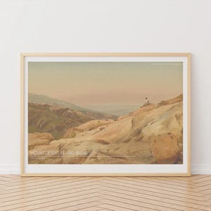 Paesaggio americano, Mount Desert Island, Maine, Jervis McEntee, Stampa naturalistica, Arte del fiume Hudson, Stampa di viaggio, Arte americana, Poster di paesaggio