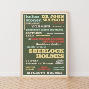 Sherlock Holmes Character Print: Arthur Conan Doyle Art, Detective Series