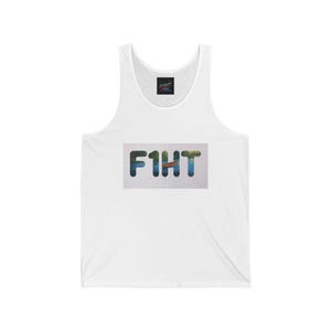 Unisex Jersey Tank Top - F1HT Graphic, Summer Casual Wear, Fitness Apparel, Gift for Him/Her, Pride Event Gear