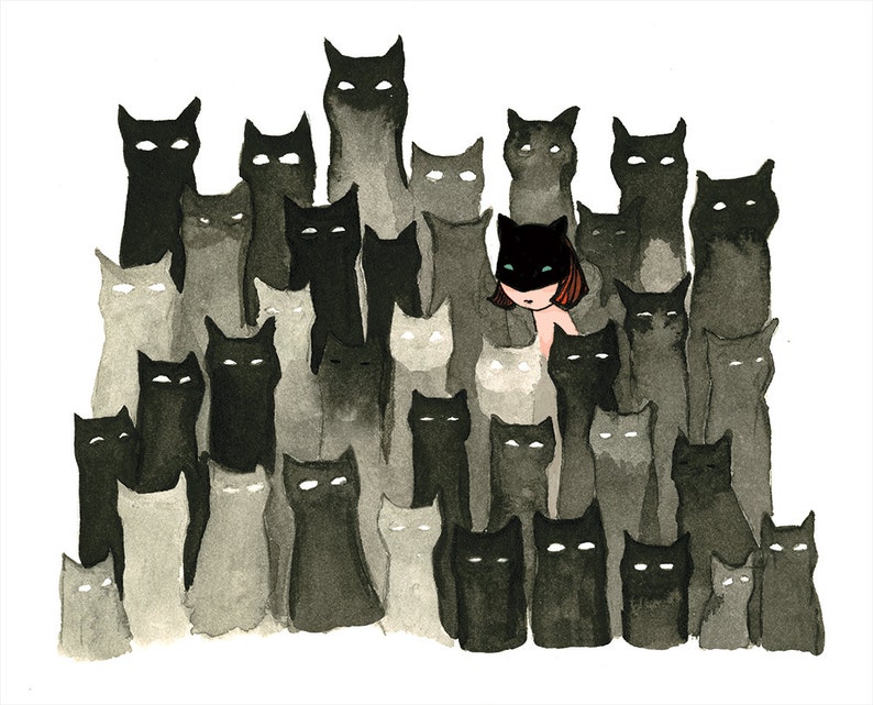 Fake It 'Til You Make It. Cat Illustration Giclée Print image 1