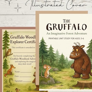 Gruffalo Printable Unit Study | Nature Based | Woodland Adventure Activities for Kids and Toddlers| Storybook Crafts, STEM, Homeschool