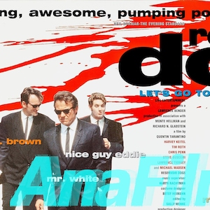 Póster de la película Reservoir Dogs (1992), tamaño cuádruple (Reino Unido), 101,6 x 76,2 cm