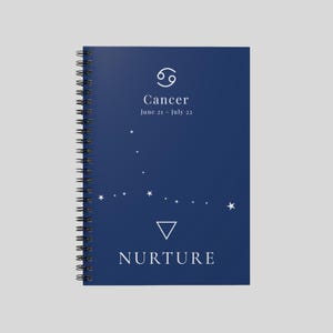 Cancer Zodiac Notebook | Astrology Journal for Moon Rituals | Self Love and Manifestation | Cancer Gift for Her or Him