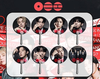 Abanico redondo de mano para conciertos de la gira mundial 2026, regalo para fans, accesorio para conciertos de Kpop, edición especial de abanico redondo de mano para conciertos, merchandising de Bangtan Boys.