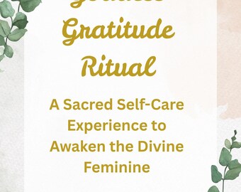 Rituale di gratitudine della Dea / Cura di sé divina stampabile / Diario spirituale + Guida all'empowerment in PDF
