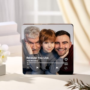 Personalized Music Fridge Magnet,Custom Photos&Music Refrigerator Magnet,Play Song Music Box,Gift for Dad,Father&#39;s Day Gifts, Christmas Gift