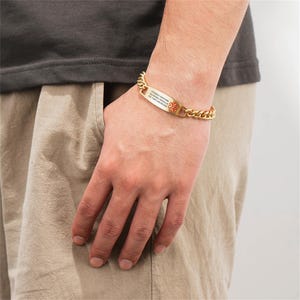 Personalized Medical Medical Alert ID Bracelets,Custom Important Information,Emergency Alert Bracelet Gifts for Men Women