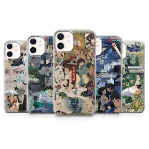 Coque pour téléphone Princesse Mononoke, esthétique forêt pour iPhone 16, 15, 14, 13Pro, 12, 11, Samsung S25, S24, S23, A16, A35, A55, Pixel 9, 8